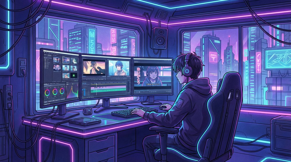 暗网AI动漫剪辑工具演示